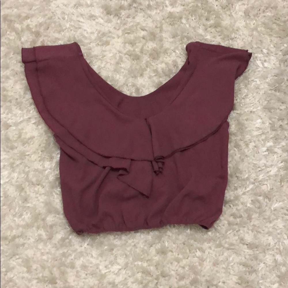 Maroon crop top